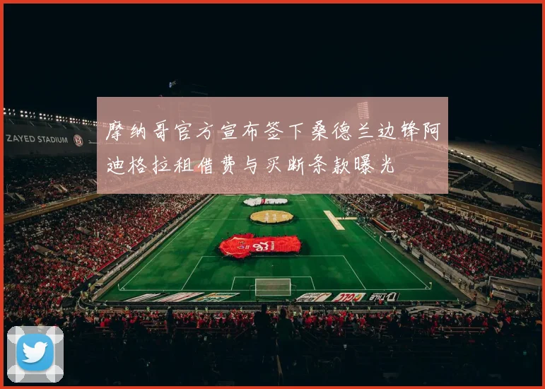 摩纳哥官方宣布签下桑德兰边锋阿迪格拉租借费与买断条款曝光
